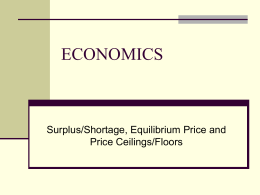 Surplus and Shortage