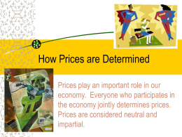 How Prices are Determined