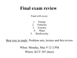 Final exam graph review