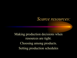Scare Resources