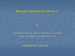An Inverse Almost Ideal Demand System for Oysters in the