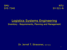 Inventory Management - Lyle School of Engineering