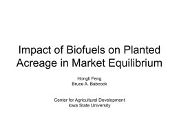 Impact of Biofuels on Planted Acreage in Market Equilibrium