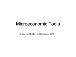 Microeconomic Tools