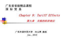 （一） Effects of a tariff