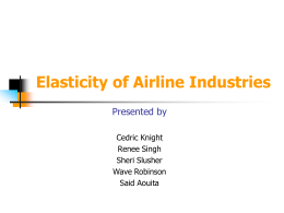 Elasticity of Airline Industries