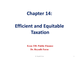Efficient and Equitable Taxation