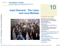 Input Demand: The Labor and Land Markets