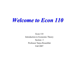 WHAT IS ECONOMICS?