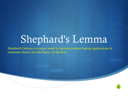 Shephard`s lemma