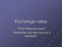 Exchange rates - Business-TES