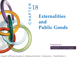 Chapter 18 Externalities and Public Goods