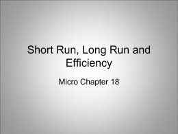 Micro Ch 18- presentation 3 Short Run Long Run and Efficiency-0