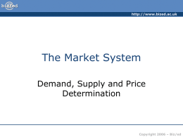 The Market System - PowerPoint Presentation