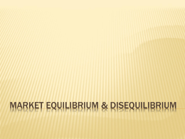PowerPoint: Market Equilibrium & Disequilibrium