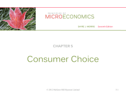 EC1110 - Utility & Consumer Choice