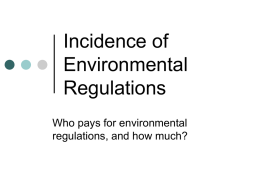 Incidence of Environmental Regulations