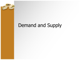 Demand and Supply - MrB-business