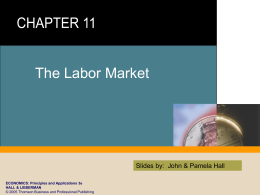 The Labor Market - El Camino College