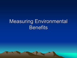 Measuring Environmental Benefits