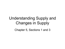 Understanding Supply and Changes in Supply