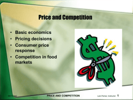 Price and Competition