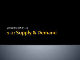 Demand, Supply & Price