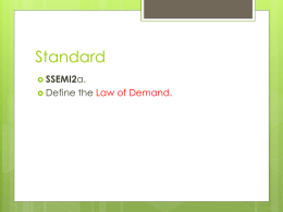 Demand and Demand Determinants Intro