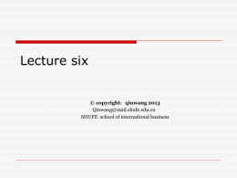lecture six - Webster in china