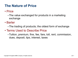 The Nature of Price