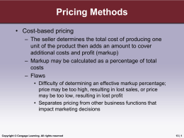 Pricing Methods