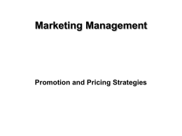 Promotion & Pricing - B-K