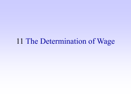 11 The Determination of Wage