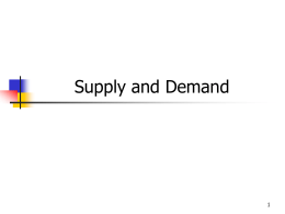 Supply & Demand - Seattle Central College