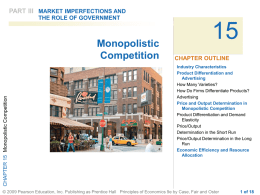 monopolistic competition - Faculty Personal Homepage