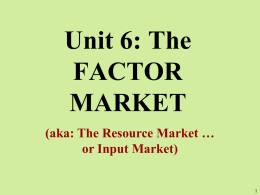 AP Micro - Factor Markets (CM2012) - pm