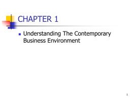 CHAPTER 1 BUSINESS