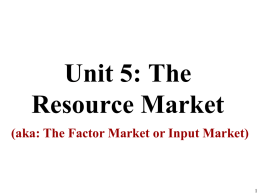The Resource Market