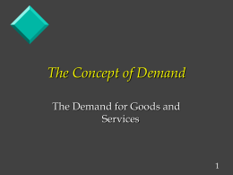 Lecture Series 13: Demand I