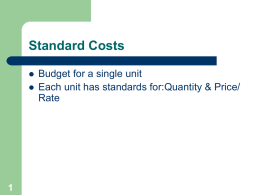 Standard costing