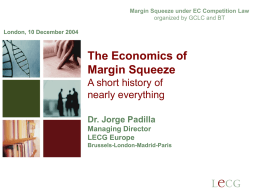 The Economics of Marging Squeeze