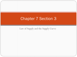The law of supply