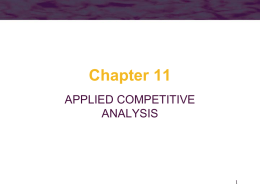 applied competitive analysis