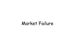 Market failure and economic efficiency