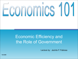 On Economic Efficiency