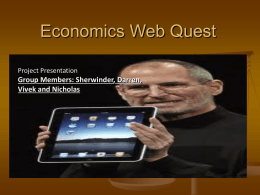 Economics Web Quest