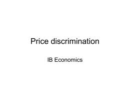 Price discrimination - Business-TES