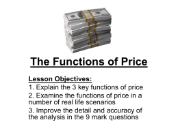 The Functions of Price