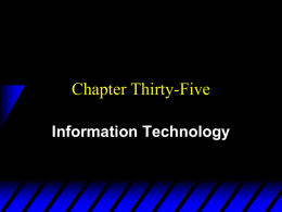 PPT for Information Technology (Chapter 35)