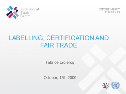 labelling, certification and fair trade